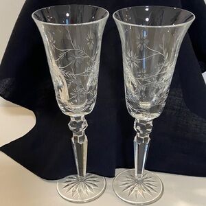 Waterford Crystal 18th Century Flutes Set of 2